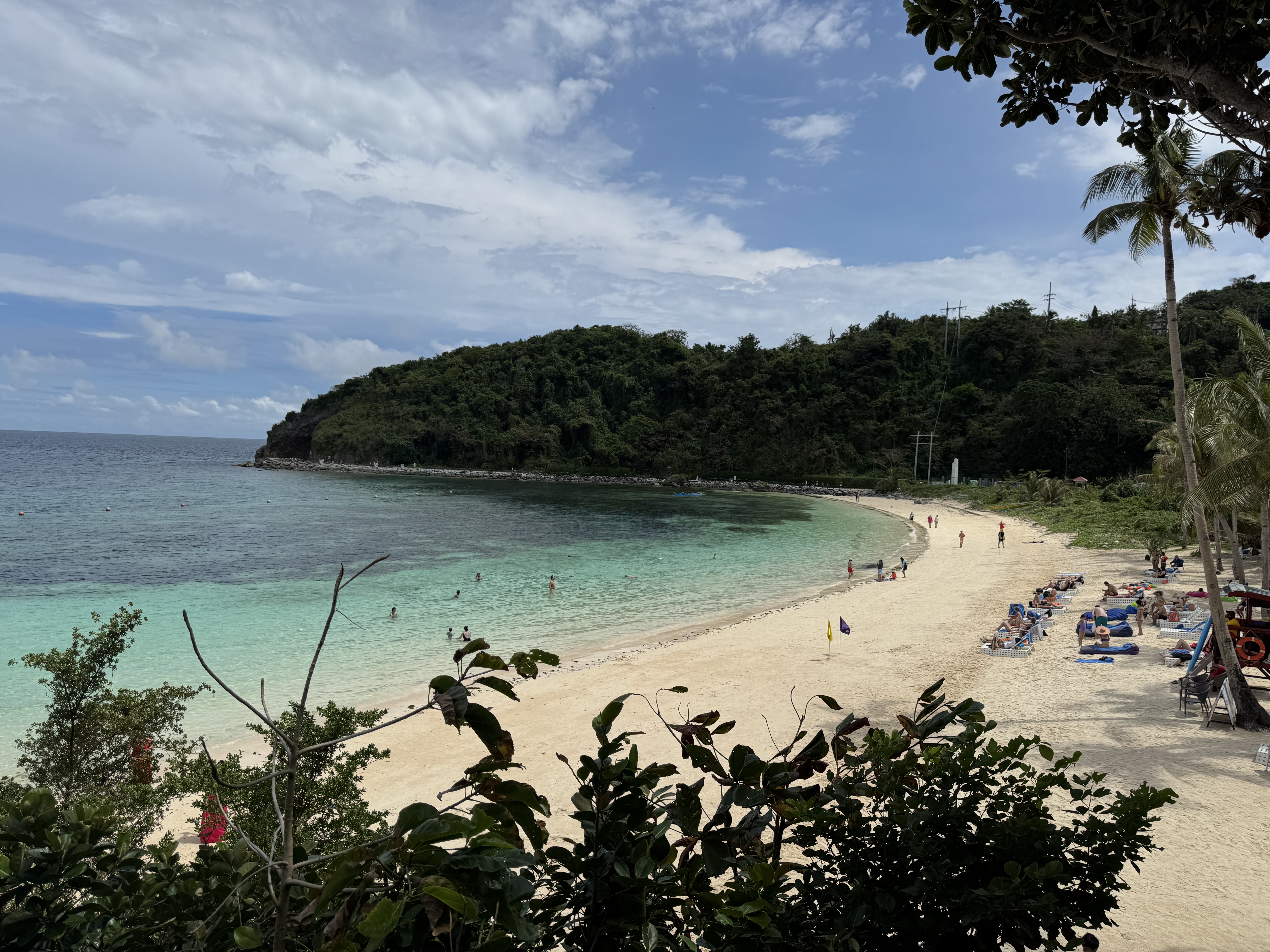 Boracay’s white-sand shoreline and turquoise water.