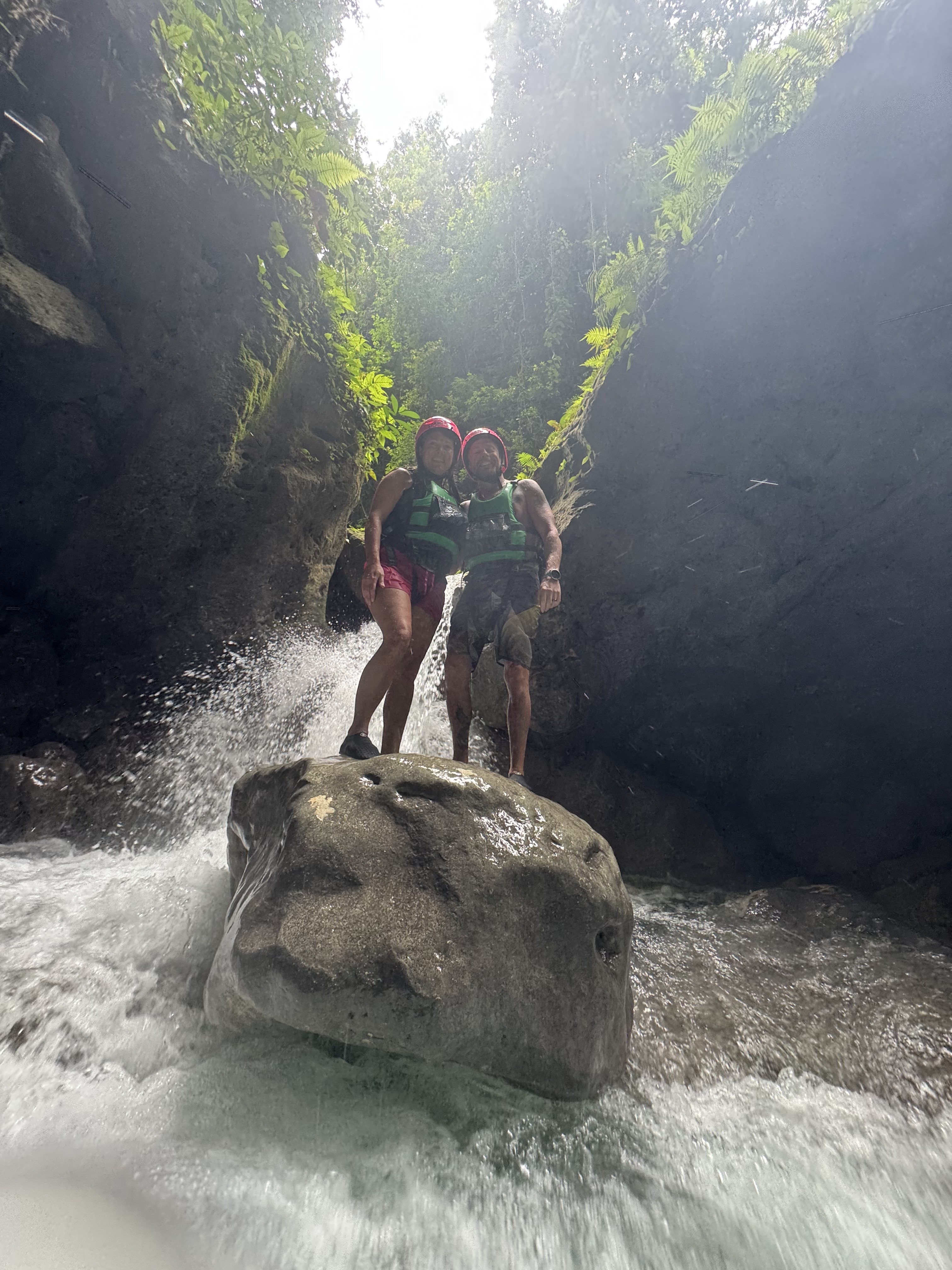 Water, rock and jungle made Cebu one of the trip’s most physical days.