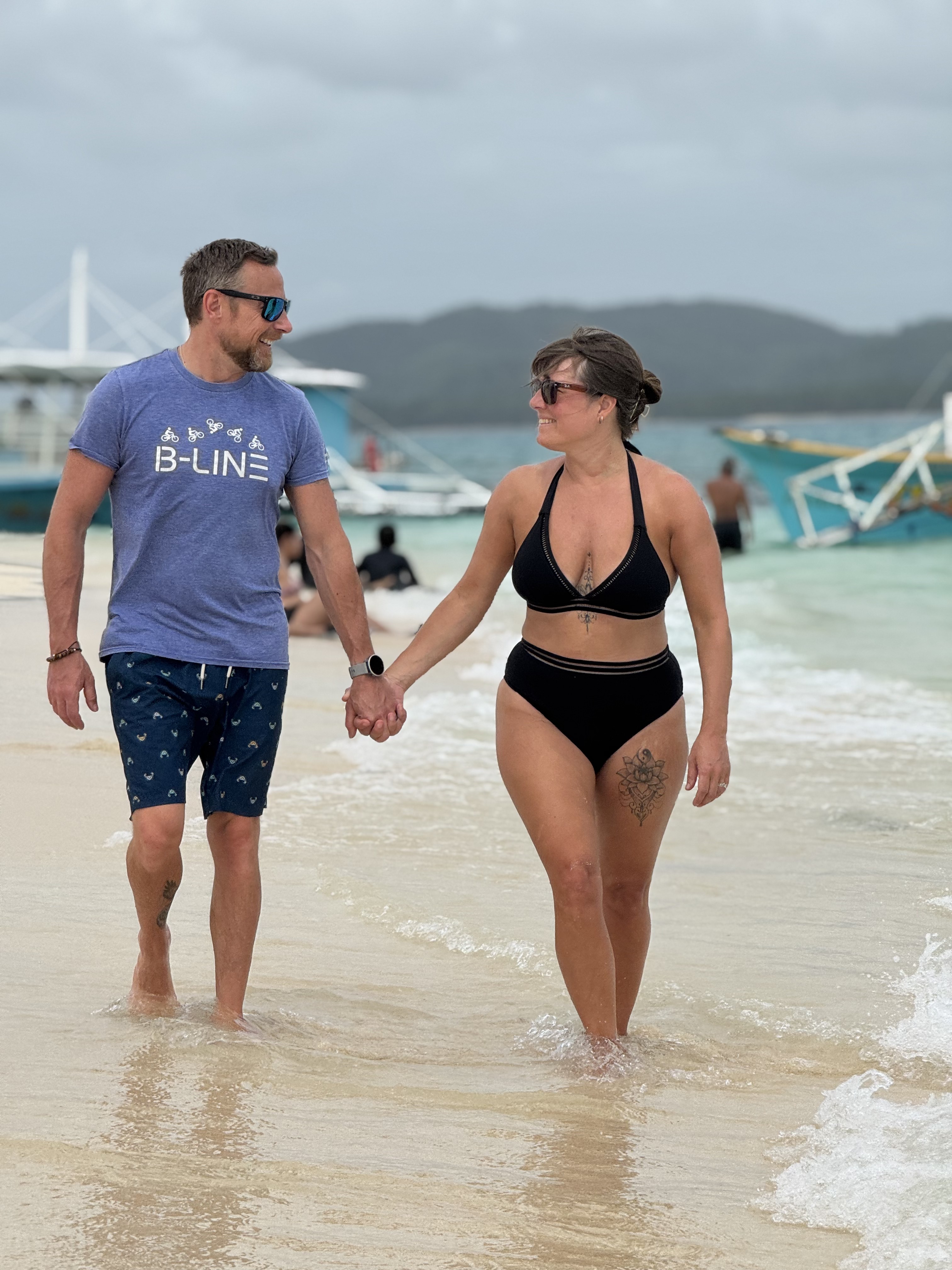 Walking the beach in Siargao.