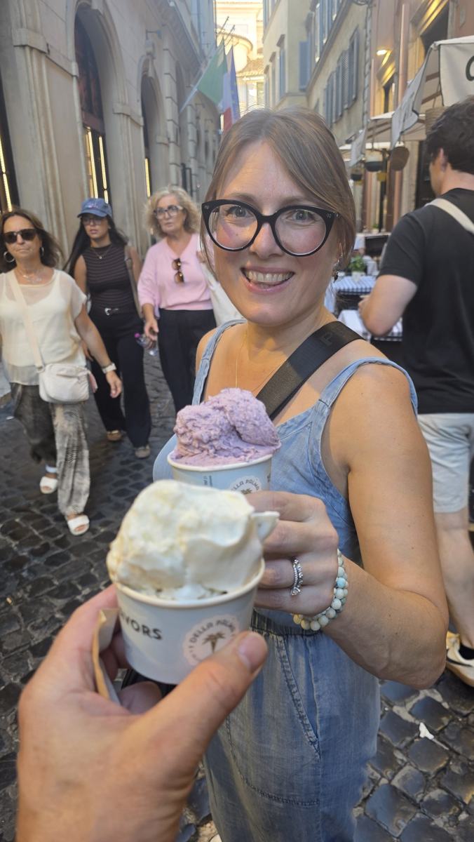 A gelato stop on our first afternoon in Rome.