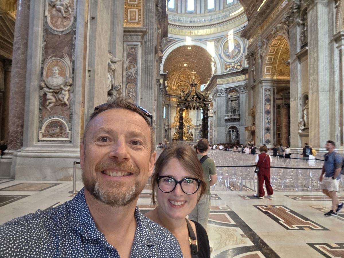 Inside St. Peter's Basilica.