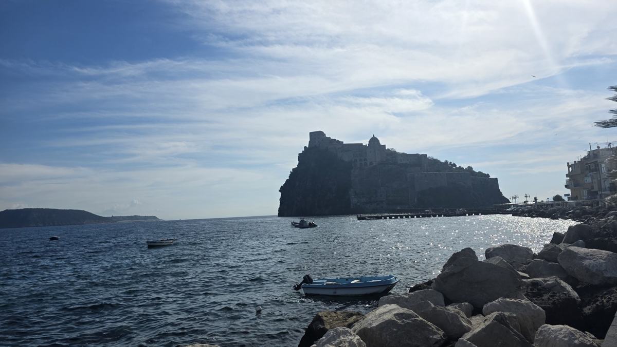 Castello Aragonese across the water.