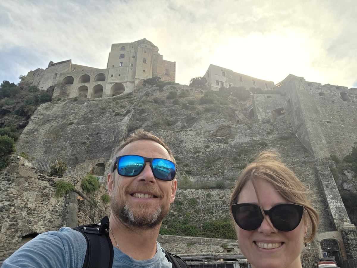 Together below the castle walls on Ischia.