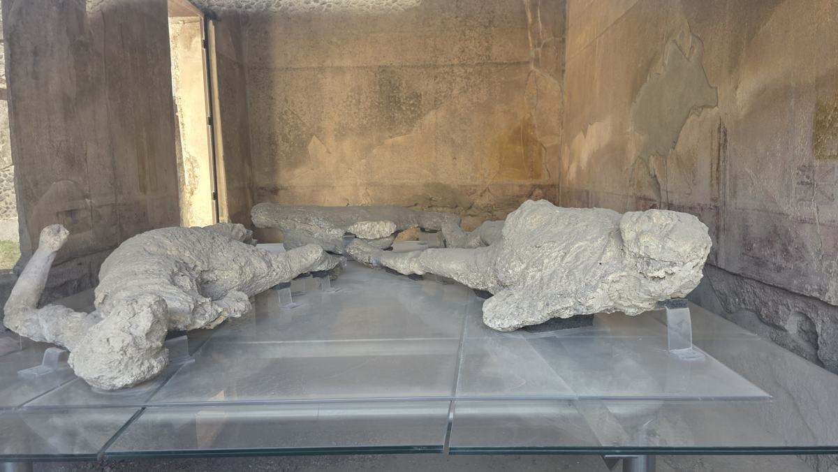 The casts at Pompeii: a sobering reminder of the people behind the ancient city.