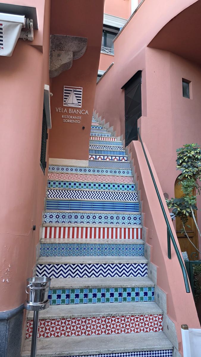 Colourful tiled steps on our Amalfi Coast day.