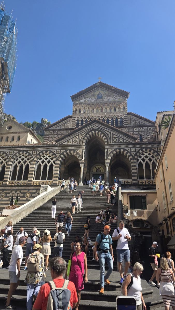 The cathedral steps in Amalfi.