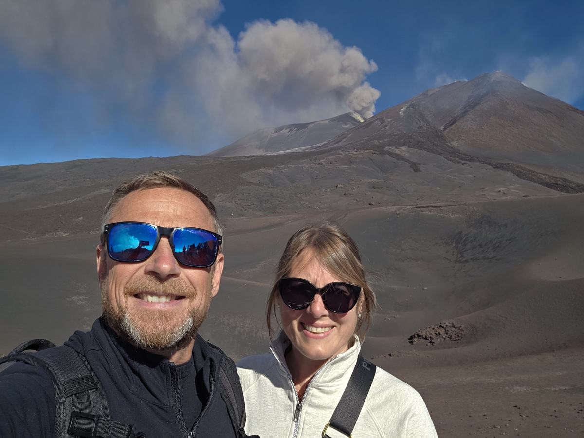 A mountain-day portrait with Etna behind us.