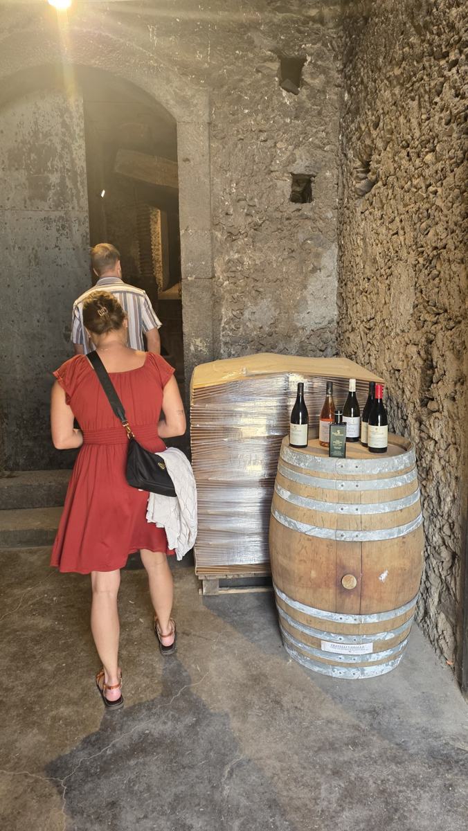 Beginning the wine experience at Feudo Vagliasindi.