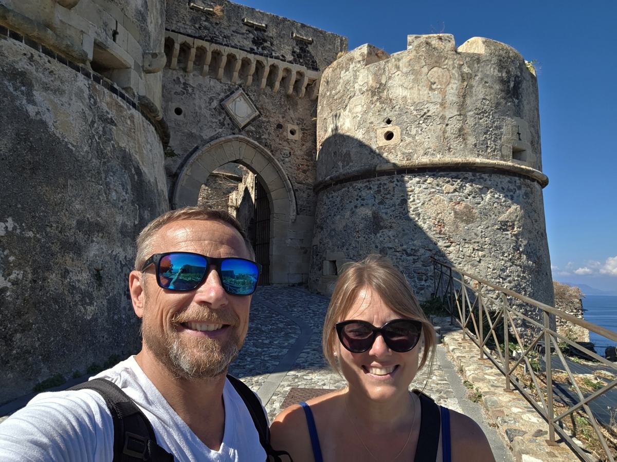 Together at Castello di Milazzo.