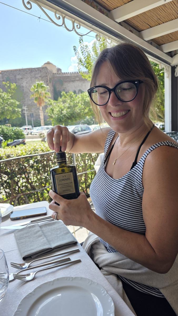 Jenn at our Filippino lunch table.