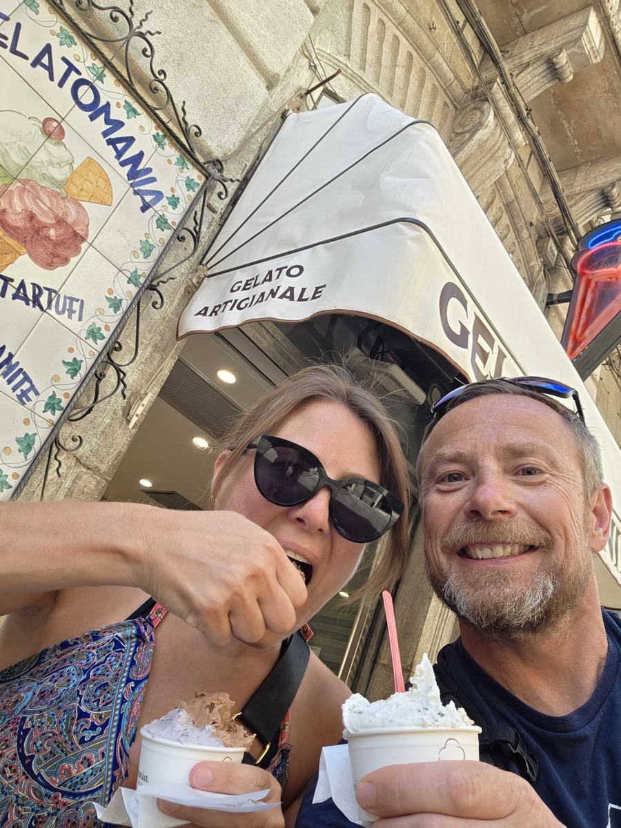 A sweet stop while exploring Taormina.