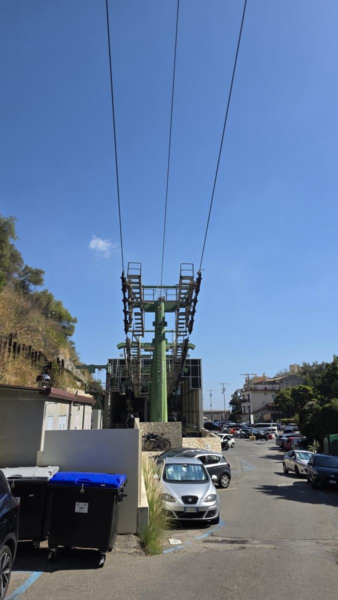 The cable-car connection between the coast and Taormina.