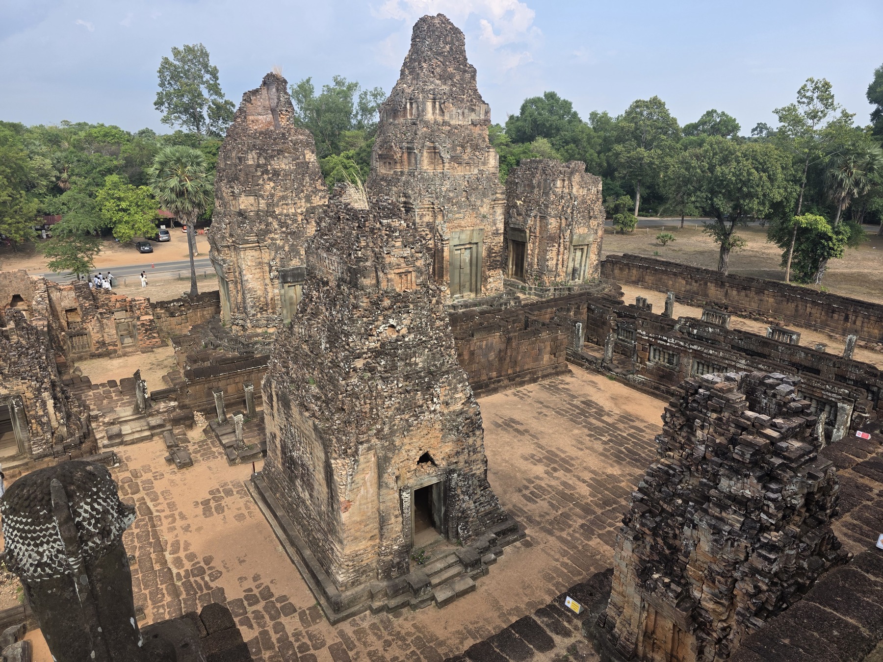 Angkor temple complex from above