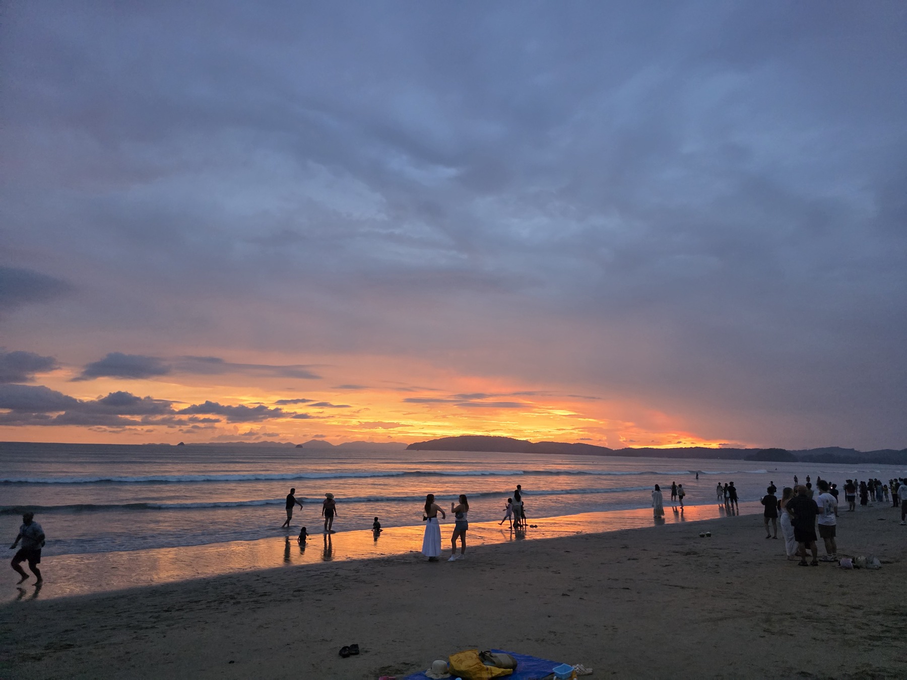 Southern Thailand beach at sunset