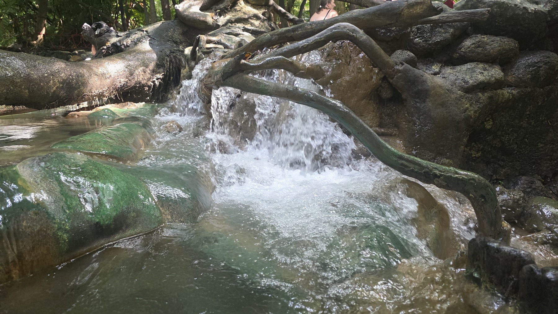 Hot spring waterfall