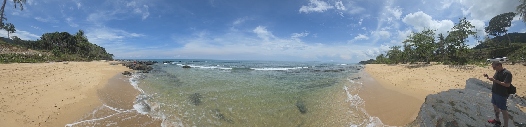 Wide beach and Andaman Sea panorama on Koh Lanta